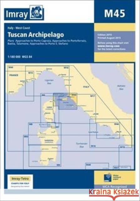 Imray Chart M45: Tuscan Archipelago Imray 9781846237133 Imray, Laurie, Norie & Wilson Ltd - książka