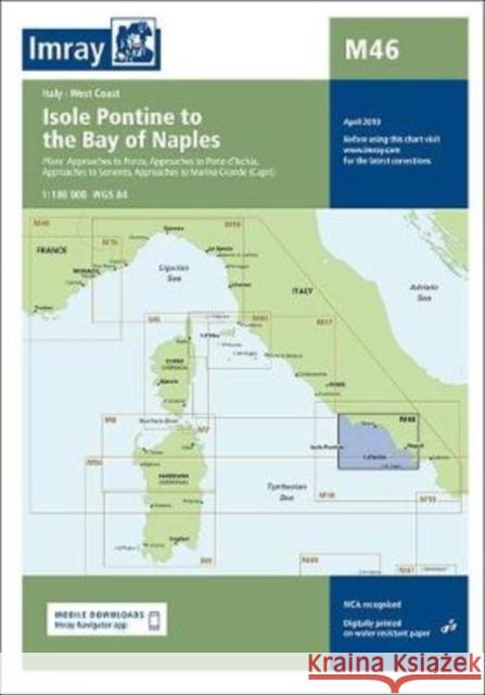 Imray Chart M46: Isole Pontine to the Bay of Naples  9781786791047 Imray, Laurie, Norie & Wilson Ltd - książka