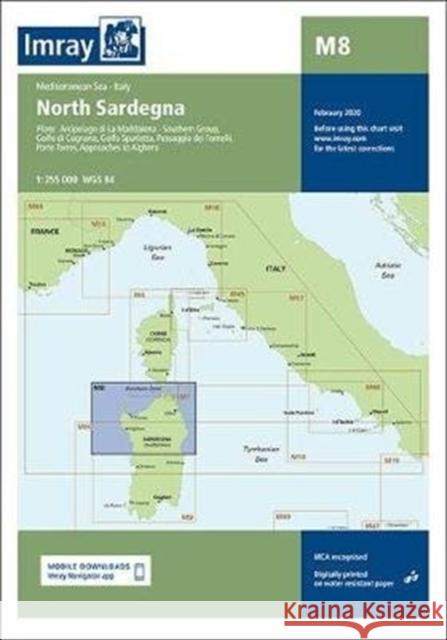 Imray Chart M8: North Sardegna  9781786791900 Imray, Laurie, Norie & Wilson Ltd - książka