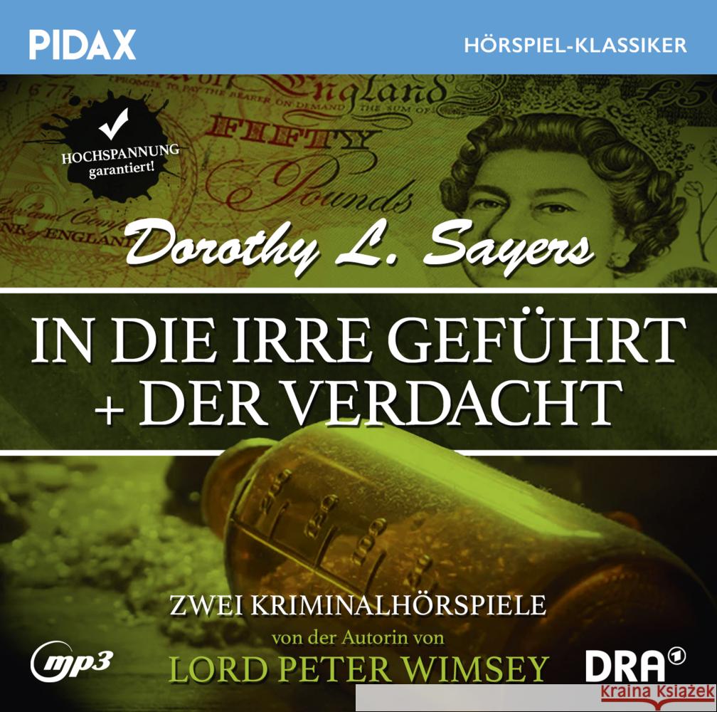 In die Irre geführt + Der Verdacht, 1 Audio-CD Sayers, Dorothy L. 4260696739509 Pidax Film- und Hörspielverlag - książka