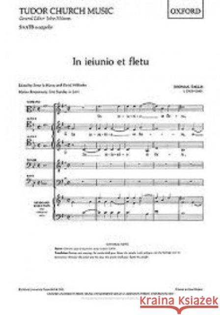 In ieiunio et fletu Thomas Tallis Peter Le Huray  9780193521629 Oxford University Press - książka