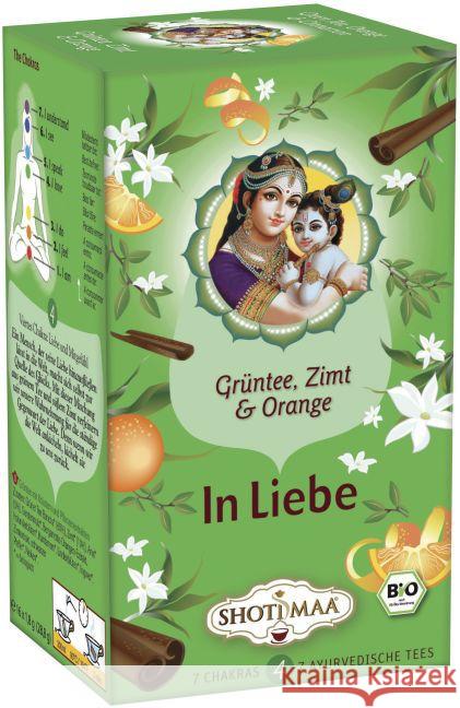 In Liebe, Tee-Aufgussbeutel : Kräuter- und Gewürzteemischung. Grüner Tee mit Zimt & Bergamotte  8717853494543 Hari Tea - książka