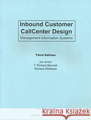 Inbound Customer Callcenter Design Anton 9781557531308 Purdue University Press - książka