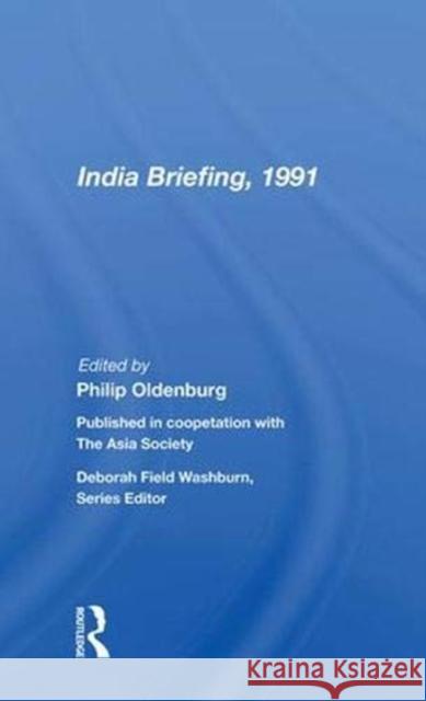 India Briefing, 1991  9780367012342 Taylor and Francis - książka