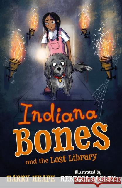 Indiana Bones and the Lost Library Harry Heape Rebecca Bagley 9780571353521 Faber & Faber - książka