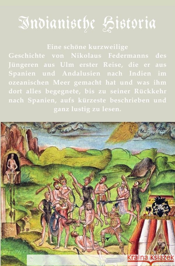 Indianische Historia Federmann, Nikolaus 9783754941683 epubli - książka