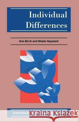 Individual Differences Ann Birch Sheila Hayward 9780333588130 Palgrave - książka