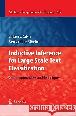 Inductive Inference for Large Scale Text Classification: Kernel Approaches and Techniques Silva, Catarina 9783642045325 Springer - książka