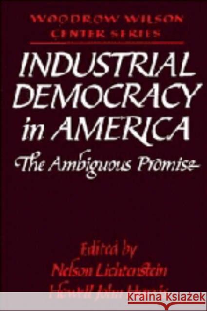 Industrial Democracy in America: The Ambiguous Promise Lichtenstein, Nelson 9780521431217 CAMBRIDGE UNIVERSITY PRESS - książka