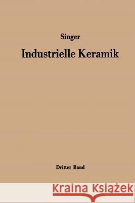 Industrielle Keramik: Dritter Band Die Keramischen Erzeugnisse Singer, Felix 9783642929243 Springer - książka