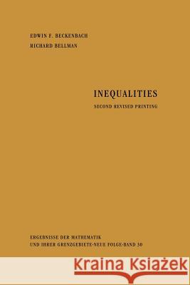 Inequalities Edwin Ford Beckenbach Richard Ernest Bellman 9783662348697 Springer - książka