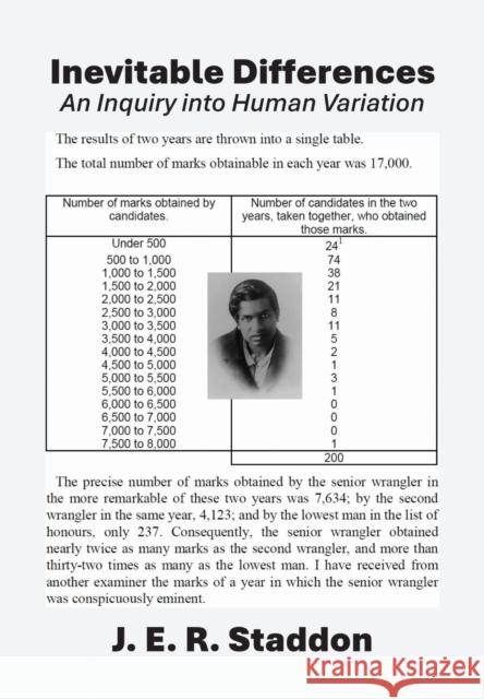 Inevitable Differences: An Inquiry Into Human Variation John Staddon 9781680533590 Academica Press - książka