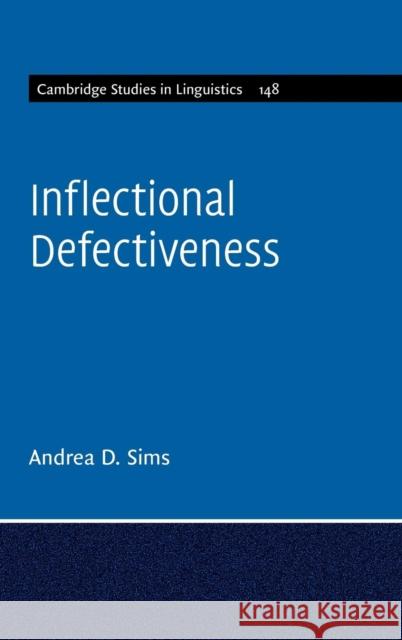 Inflectional Defectiveness Andrea Sims 9781107045842 Cambridge University Press - książka