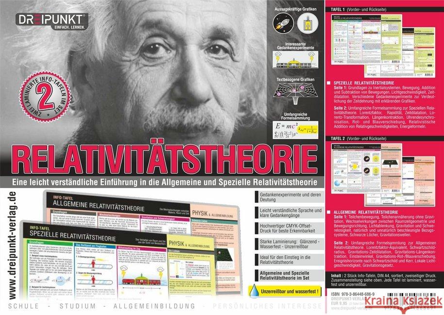 Info-Tafel-Set Relativitätstheorie : Zwei Info-Tafeln zur Allgemeinen und zur Speziellen Relativitätstheorie im Set Schulze Media GmbH 9783864486883 Dreipunkt Verlag - książka