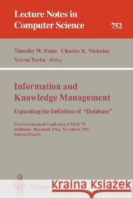 Information and Knowledge Management: Expanding the Definition of “Database”: Expanding the Definition of 
