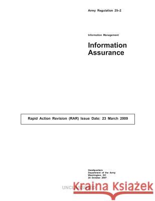 Information Assurance Department Of the Army 9781494864491 Createspace Independent Publishing Platform - książka