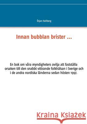Innan bubblan brister ... Orjan Hallberg 9789174636567 Books on Demand - książka
