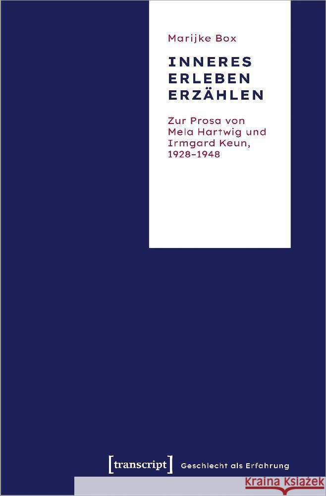 Inneres Erleben erzählen Box, Marijke 9783837669855 transcript Verlag - książka