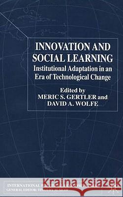 Innovation and Social Learning: Institutional Adaptation in an Era of Technological Change Gertler, M. 9780333752845 Palgrave MacMillan - książka