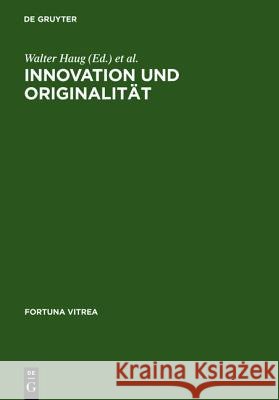 Innovation Und Originalität Haug, Walter 9783484155091 X_Max Niemeyer Verlag - książka