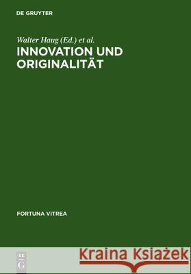 Innovation Und Originalität Haug, Walter 9783484155091 X_Max Niemeyer Verlag - książka