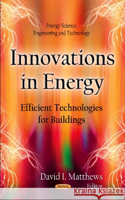 Innovations In Energy: Efficient Technologies for Buildings David I Matthews 9781617619762 Nova Science Publishers Inc - książka