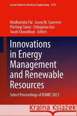 Innovations in Energy Management and Renewable Resources  9789819763894 Springer - książka