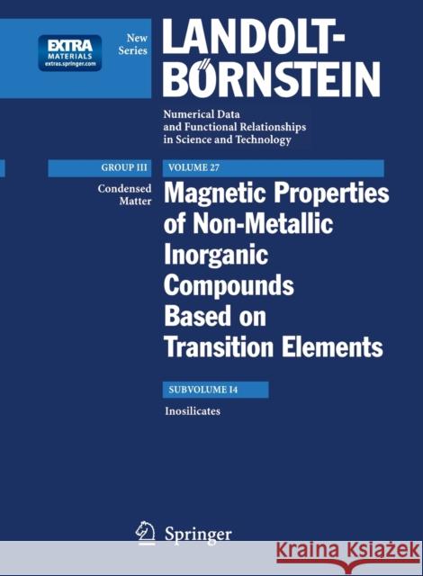 Inosilicates E. Burzo 9783540291787 Springer - książka