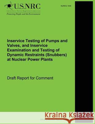 Inservice Testing of Pumps and Valves, and Inservice Examination and Testing of Dynamic Restraints (Snubbers) at Nuclear Power Plants U. S. Nuclear Regulatory Commission 9781500374747 Createspace - książka