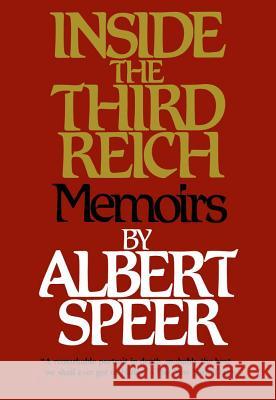 Inside the Third Reich Albert Speer Clara Winston Richard Winston 9780684829494 Simon & Schuster - książka