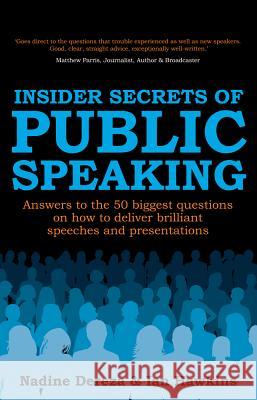 Insider Secrets of Public Speaking - Answers to the 50 Biggest Questions on How to Deliver Brilliant Speeches and Presentations Dereza, Nadine 9781781330999 Rethink Press Limited - książka