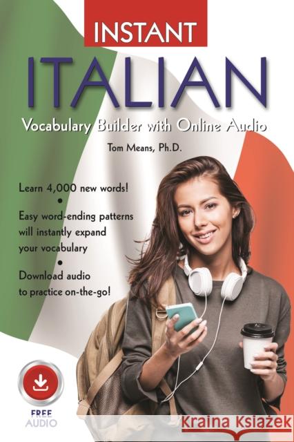 Instant Italian Vocabulary Builder with Online Audio Tom Means 9780781814171 Hippocrene Books - książka