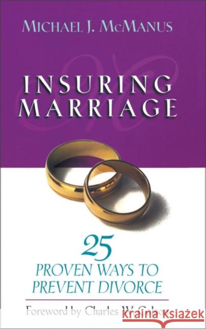 Insuring Marriage: 25 Proven Ways to Prevent Divorce McManus, Michael 9780310207405 Zondervan Publishing Company - książka