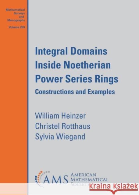 Integral Domains Inside Noetherian Power Series Rings Sylvia Wiegand 9781470466428 American Mathematical Society - książka
