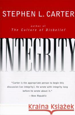 Integrity Stephen L. Carter 9780060928070 Harper Perennial - książka