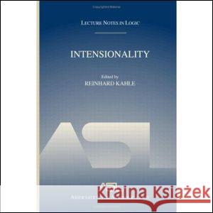 Intensionality : Lecture Notes in Logic 22  9781568812670 A K Peters - książka