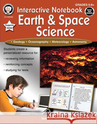 Interactive Notebook: Earth & Space Science, Grades 5 - 8 Schyrlet Cameron Carolyn Craig 9781622236855 Mark Twain Media - książka