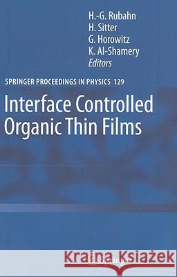 Interface Controlled Organic Thin Films H. -G Rubahn H. Sitter G. Horowitz 9783540959298 Springer - książka