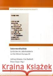 Intermedialität : Lyrik des 20. Jahrhunderts in Ost-Mittel-Europa III  9783865960221 Frank & Timme - książka