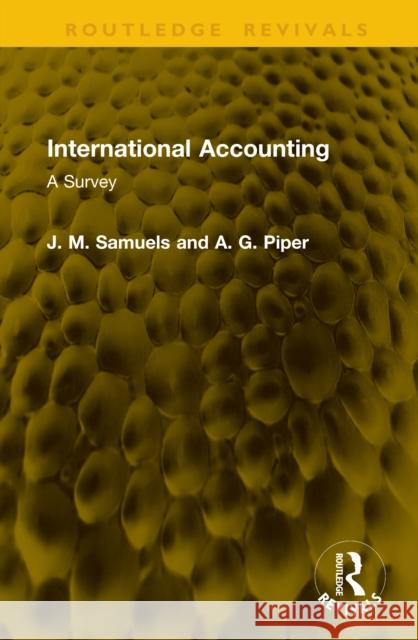 International Accounting: A Survey A. G. Piper 9781041300731 Routledge - książka