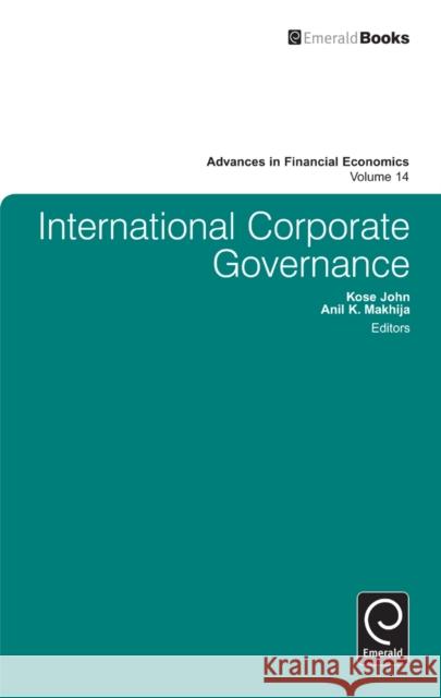 International Corporate Governance Kose John, Anil K. Makhija, Kose John, Anil K. Makhija 9780857249159 Emerald Publishing Limited - książka