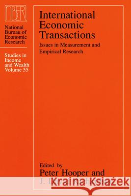 International Economic Transactions: Issues in Measurement and Empirical Research Volume 55 Hooper, Peter 9780226351353 University of Chicago Press - książka