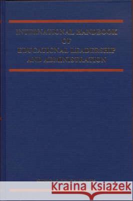 International Handbook of Educational Leadership and Administration K A Leithwood 9780792335306  - książka