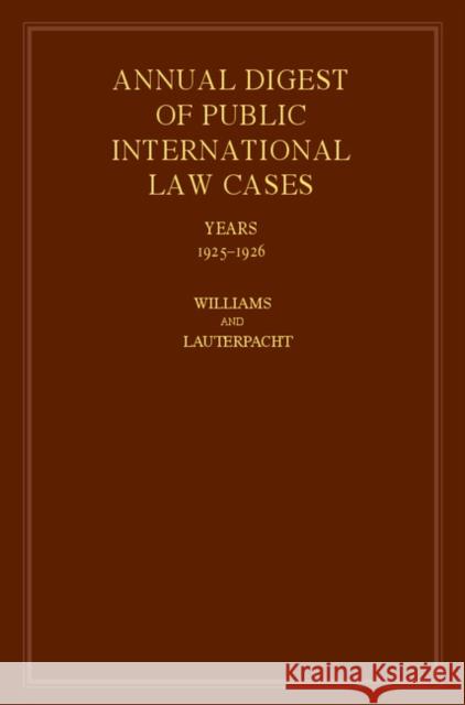 International Law Reports John Fischer Williams, H. Lauterpacht 9780521463485 Cambridge University Press - książka