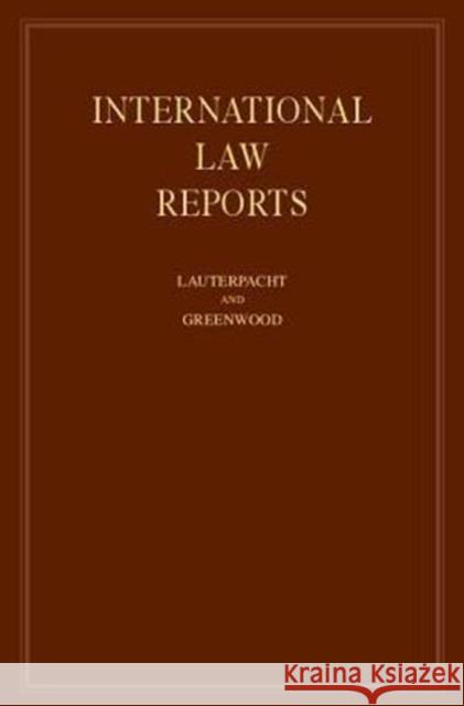 International Law Reports: Volume 140 Elihu Lauterpacht 9780521194518  - książka