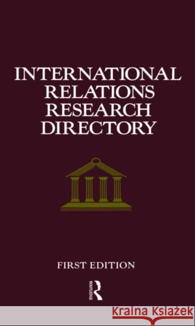 International Relations Research Directory    9781857430134 Taylor & Francis - książka