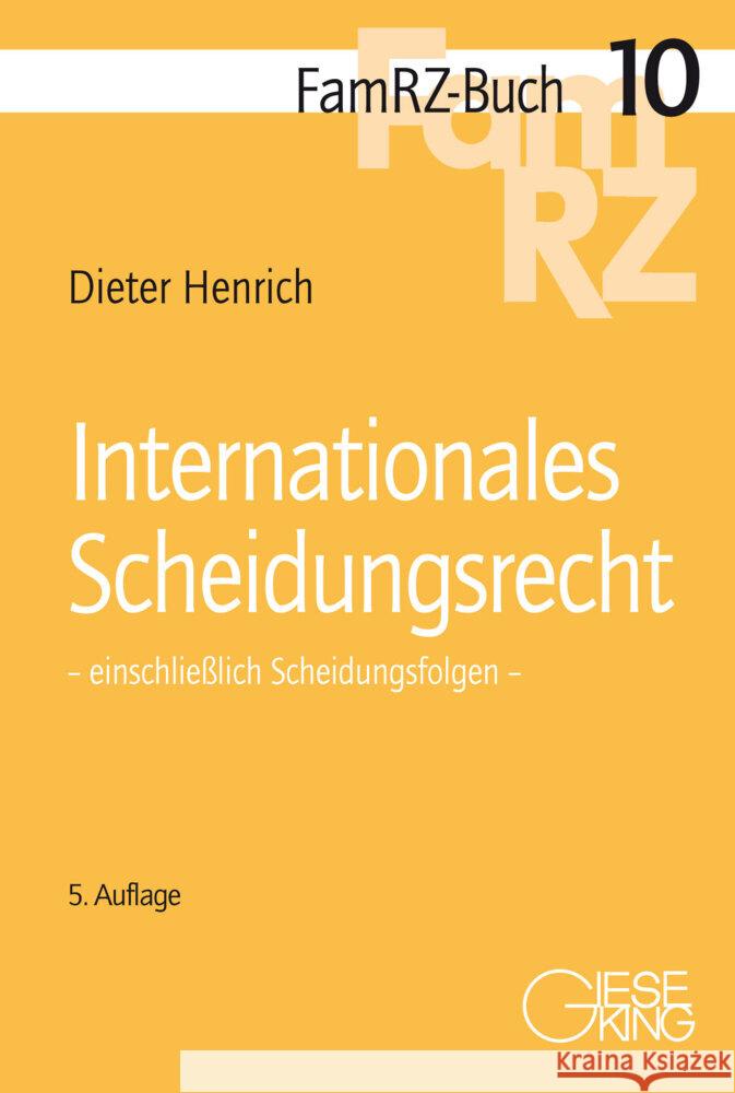 Internationales Scheidungsrecht Henrich, Dieter 9783769412802 Gieseking Buchverlag - książka