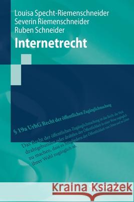 Internetrecht Louisa Specht-Riemenschneider Severin Riemenschneider Ruben Schneider 9783662617250 Springer - książka