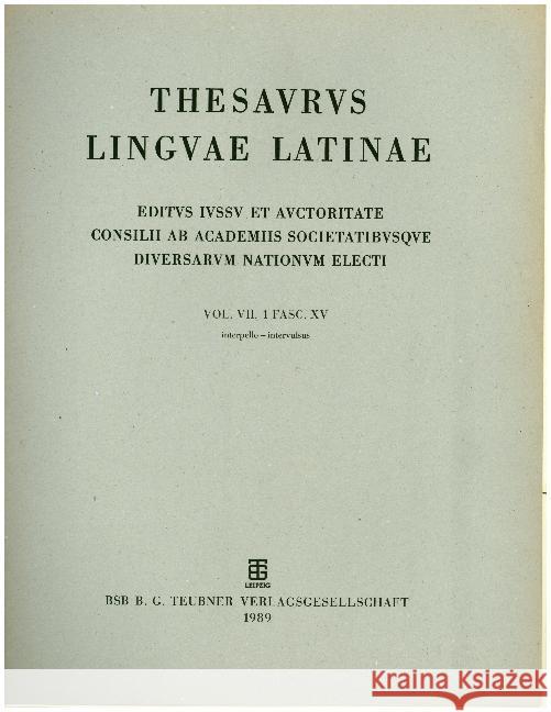 Interpello - Intervulsus Thesaurusbüro München 9783598700927 K G Saur - książka