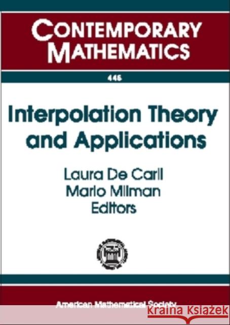 Interpolation Theory and Applications  9780821842072 AMERICAN MATHEMATICAL SOCIETY - książka